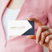 Carte De Visite Élégant géométrique | Modern Gold Line Professiona