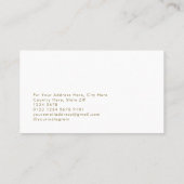 Carte De Visite Élégant géométrique | Modern Gold Line Professiona (Dos)