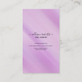 Carte De Visite Elégant Glam Iridescente Holographi Bijoux Soins (Dos)