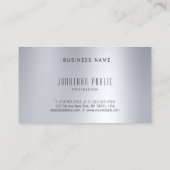Carte De Visite Elégant Glam Silver Look Professionnel Simple simp (Dos)