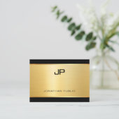 Carte De Visite Elégant Glamor Gold Luxuriant Modèle moderne (Debout devant)