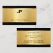 Carte De Visite Élégant Glamor Gold Modern Luxueux Modèle (Devant / Derrière)