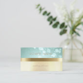 Carte De Visite Élégant Glamorouse moderne, Faux Gold, Bokeh (Debout devant)