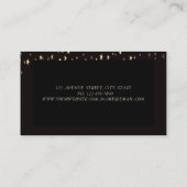 Carte De Visite Élégant Glamorouse moderne, Robe d'or Faux, Étoile (Dos)