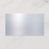 Carte De Visite Elégant Glamour Argent Look moderne tendance Plain (Dos)