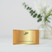 Carte De Visite Élégant Glamour Faux Or Moderne Modèle de luxe (Debout devant)