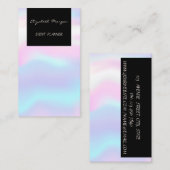 Carte De Visite Élégant Glamour Moderne Chic Holographique (Devant / Derrière)