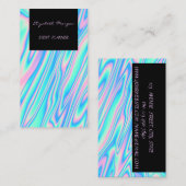 Carte De Visite Élégant glamour moderne Cool Holographique (Devant / Derrière)