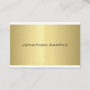 Carte De Visite Élégant Glamour Moderne Simple Or Luxe Tendance