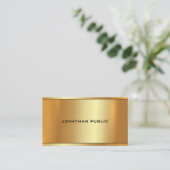 Carte De Visite Elégant Glamour Or Look professionnel moderne (Debout devant)