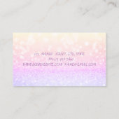 Carte De Visite Élégant Glamour Professionnel (Dos)