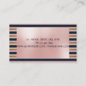 Carte De Visite Élégant Glamour Stylish, Gratuit (Dos)