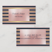 Carte De Visite Élégant Glamour Stylish, Gratuit (Devant / Derrière)