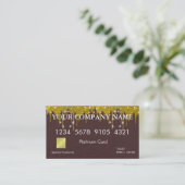 Carte De Visite Elegant Glitter Credit Card (Debout devant)
