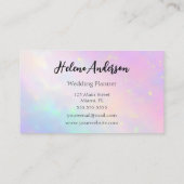 Carte De Visite Elegant Glitters Opal Rainbow Confettis (Dos)