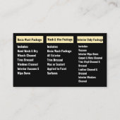 Carte De Visite Elégant goid Black Mobile Auto Lavage de voiture D (Dos)