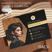 Carte De Visite Elegant Gold & Black, Ajouter sa propre photo et l