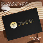 Carte De Visite Elegant Gold & Black, Ajouter sa propre photo et l