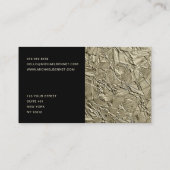 Carte De Visite Elegant Gold Black Finance Consultant (Dos)