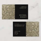 Carte De Visite Elegant Gold Black Finance Consultant (Devant / Derrière)