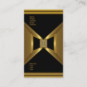 Carte de visite Elegant Gold Black Jewel (Dos)