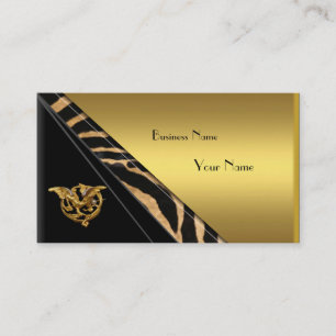Carte de visite Elegant Gold Black Jewel Wild 2
