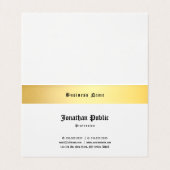 Carte De Visite Élégant Gold Black Modèle Classique Professionnel (Intérieur déplié)