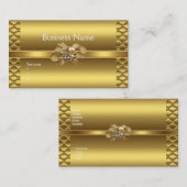 Carte de visite Elegant Gold BowsTile Trim Jewel (Devant / Derrière)