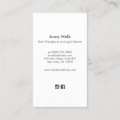 Carte De Visite Elégant Gold Chakra Spirituel Energy Worker (Dos)