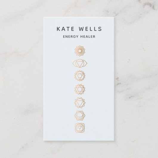Carte De Visite Elégant Gold Chakra Spirituel Energy Worker (Devant)