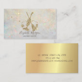 Carte De Visite Elegant Gold Confetti Vacuum cleaner,Broom Opal (Devant / Derrière)