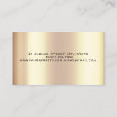 Carte De Visite Élégant Gold Diamonds Agent immobilier (Dos)