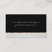 Carte De Visite Elégant Gold et cuir (Dos)