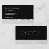 Carte De Visite Elégant Gold et cuir (Devant / Derrière)