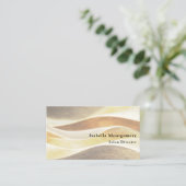 Carte De Visite Elegant Gold Fabric (Debout devant)