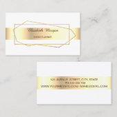 Carte De Visite Elégant Gold Géométrique tendance, Cadre (Devant / Derrière)