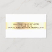 Carte De Visite Elégant Gold Géométrique tendance, Cadre (Dos)