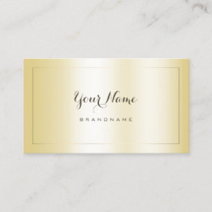 Carte De Visite Elégant Gold Gradient Effet professionnel tendance