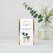 Carte De Visite Elegant Gold Grooming Dog Personalized Collection (Debout devant)