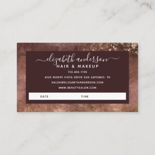 Carte De Visite Elégant Gold Hair Styliste Salon Rendez-vous Busin