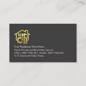 Carte De Visite Elegant Gold Handyman Tools Frame (Dos)