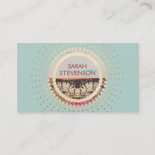 Carte De Visite Elégant Gold Horizon Pays Nature