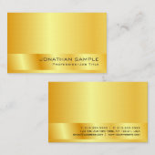 Carte De Visite Elégant Gold Look Modèle professionnel moderne (Devant / Derrière)