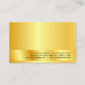 Carte De Visite Elégant Gold Look Modèle professionnel moderne (Dos)