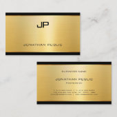 Carte De Visite Elégant Gold Look Moderne Luxe Modèle tendance (Devant / Derrière)