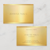 Carte De Visite Elégant Gold Look Professional Elite Modèle Luxe (Devant / Derrière)