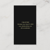 Carte De Visite Elegant Gold Lotus Luxury Massage Therapist  (Dos)