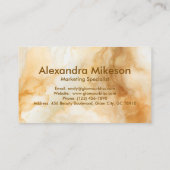 Carte De Visite Elegant Gold Marble Professional (Dos)