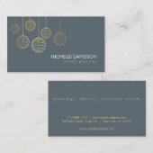 Carte De Visite Élégant Gold Paper Lanterns 4 pour l'organisateur (Devant / Derrière)