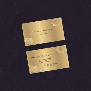 Carte De Visite Elegant Gold personnalisable
